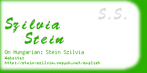 szilvia stein business card